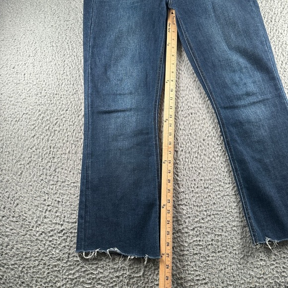 Judy Blue‎ Jeans Womens 15/32 Boot Cut Dark Wash Raw Frayed Hem Distressed - Picture 9 of 15